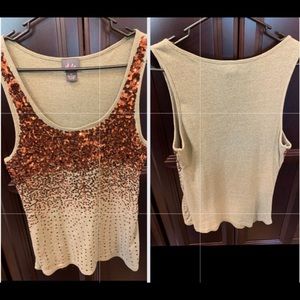 Women’s Sequin Tank Top Size 1X